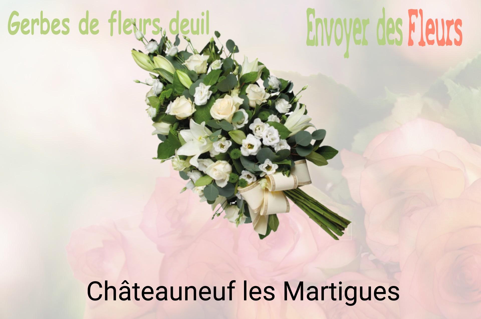 Gerbe de fleurs de deuil livrée à Châteauneuf-les-Martigues